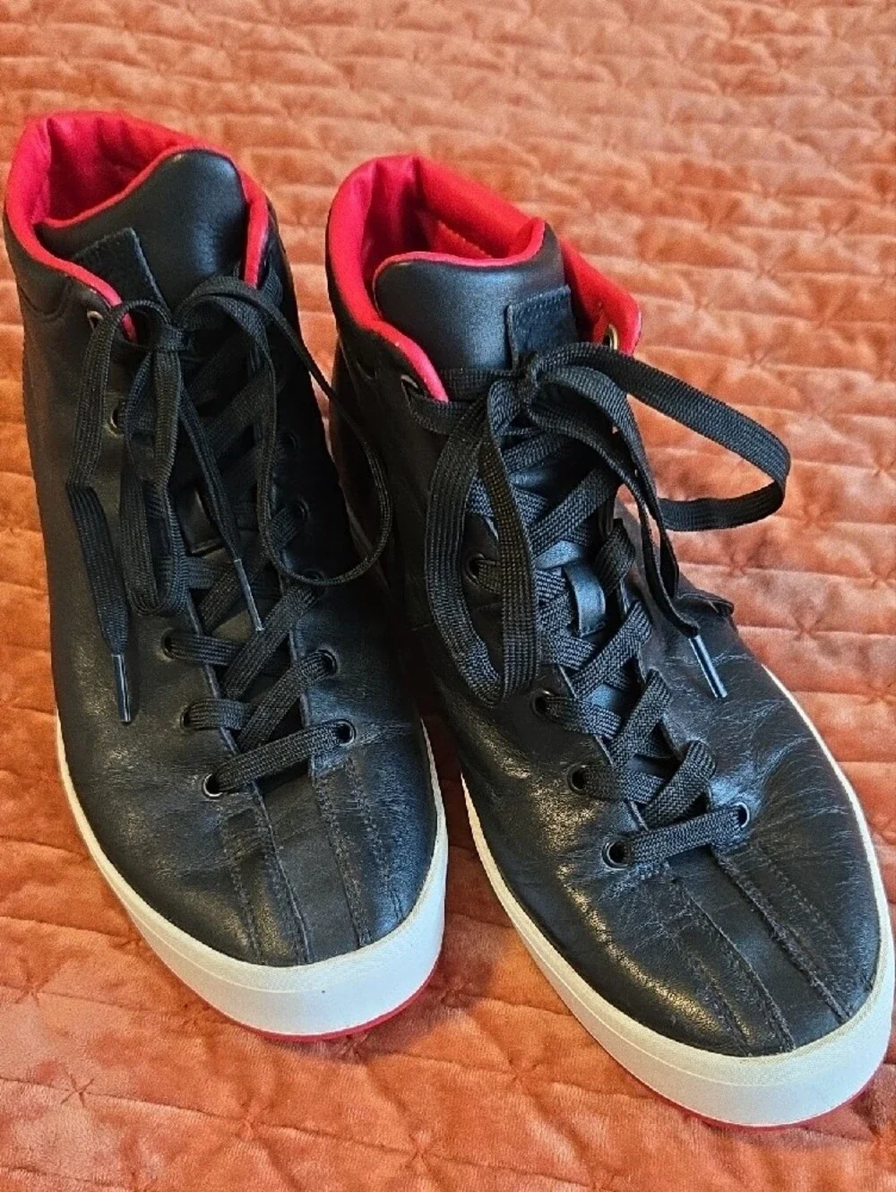 Men's High-Top Leather K-SWISS mens 10 BRED EDITION xlnt.cond. H12-097. unique